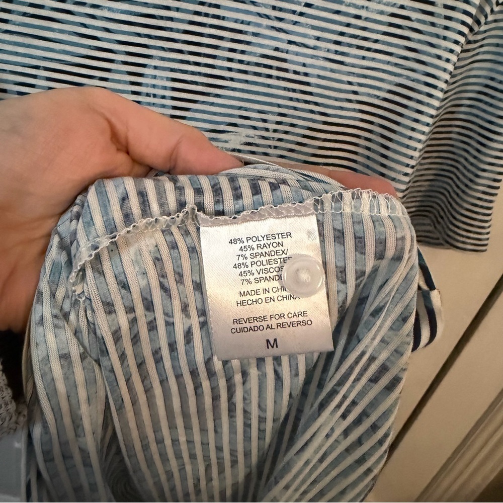 Laguna Swim UPF 30 Striped Polo Shirt Men’s Medium - Picture 4 of 6